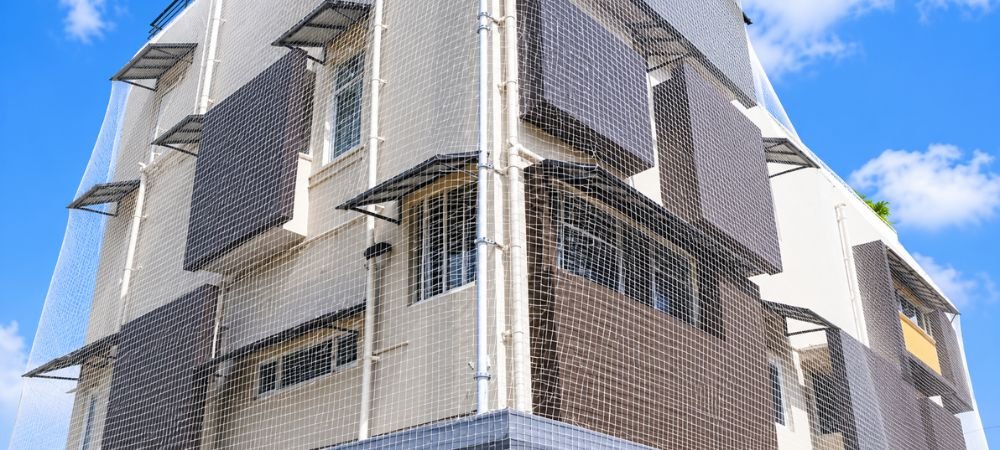 Building Covering Safety Nets